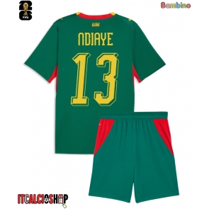 Senegal Iliman Ndiaye #13 Seconda Maglia Bambino Mondiali 2026 Manica Corta (+ Pantaloni corti)
